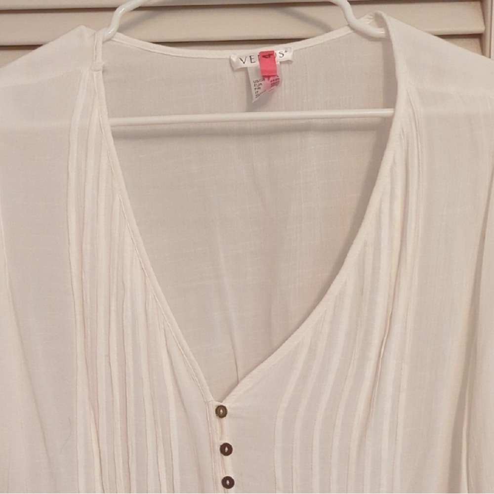Venus Elegant White Lace Trim Blouse - Picture 2 of 2